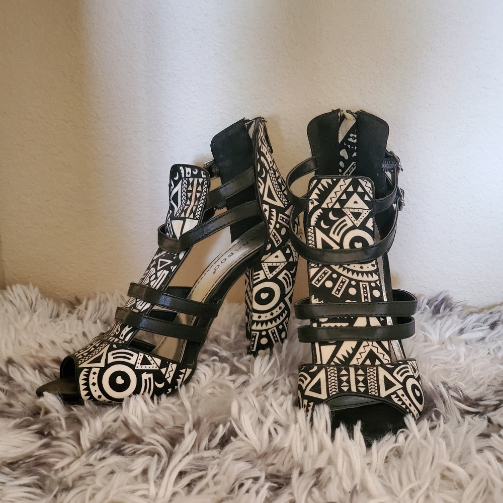 Aztec and Fringe Heels